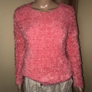 Pink fuzzy sweater